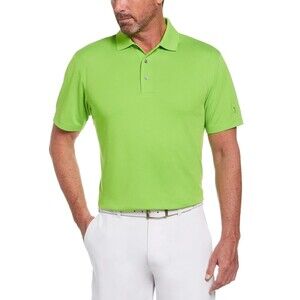 PGA TOUR Men's Stretch Airflux Mesh Golf Polo Shirt Green Flash M